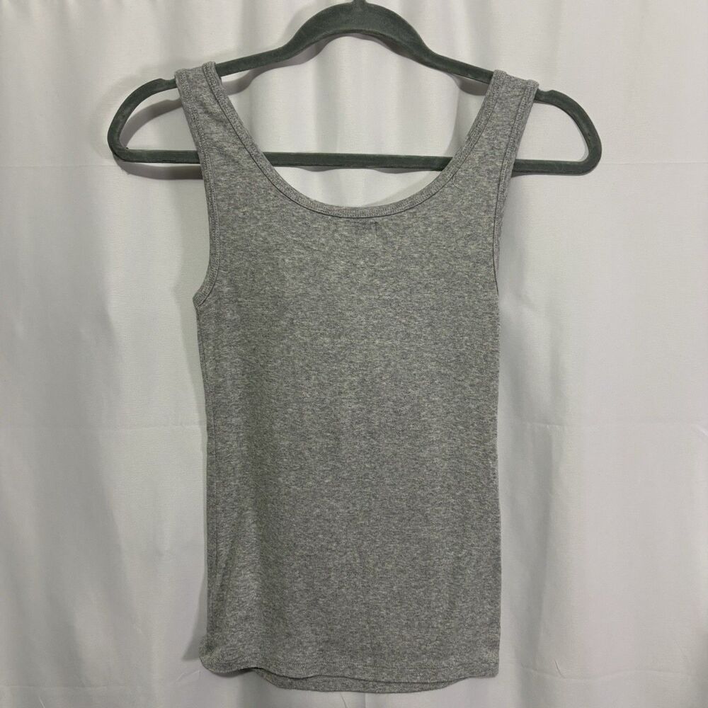 GAP Womens XS Top Bundle Short Sleeve Light Blue White Stripe + Gray Tank Henley - Picture 16 of 16